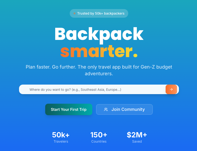 NomadX: AI-Powered Travel Planner (Gen-Z Focus)